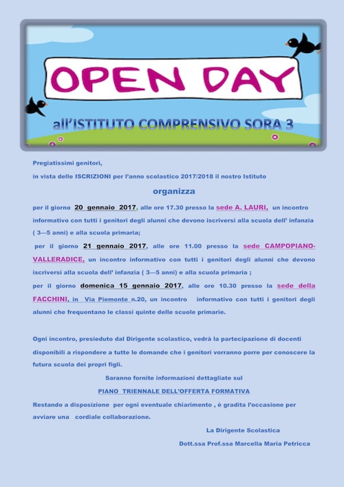 locandina open day per sito